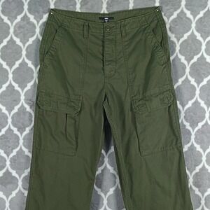 Vans Cargo Pants Men Size 30x30 Olive Green Straight Leg Utility Skateboarding